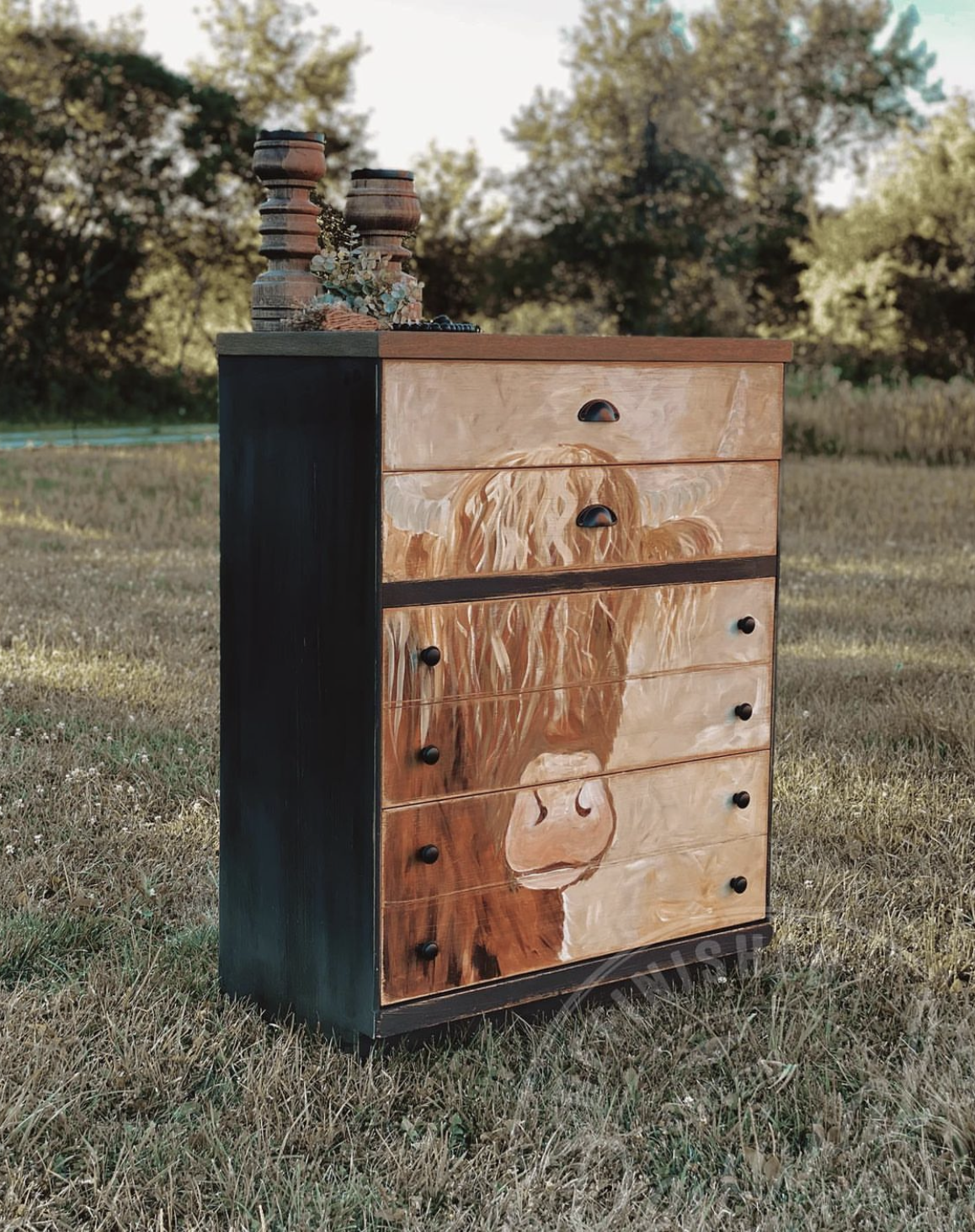 Cow 2024 print dresser